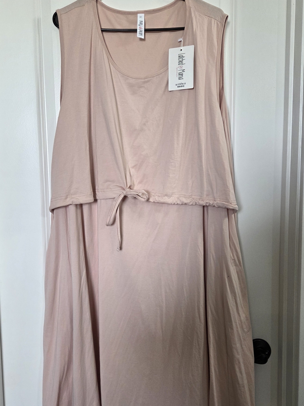 Latched Mama Blush Pink Sleeveless Maternity/Nursing Dress